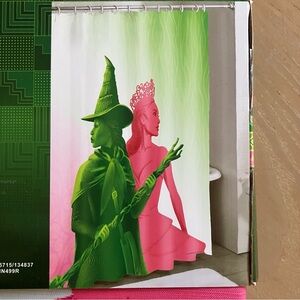 WICKED Fabric Shower Curtain 72 x 72 Glinda Elphaba Ariana Grande Cynthia Erivo